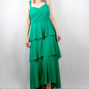 Badgley Mischka Emerald Evening Gown